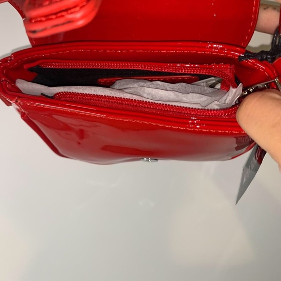 Mini Red Crossbody Bag (She Devil Patent Purse) - Picture 7 of 8